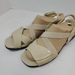 Grasshoppers Ortholite Beige Strappy Sandals Womens Size 9M‎ EUC Purefit Comfort